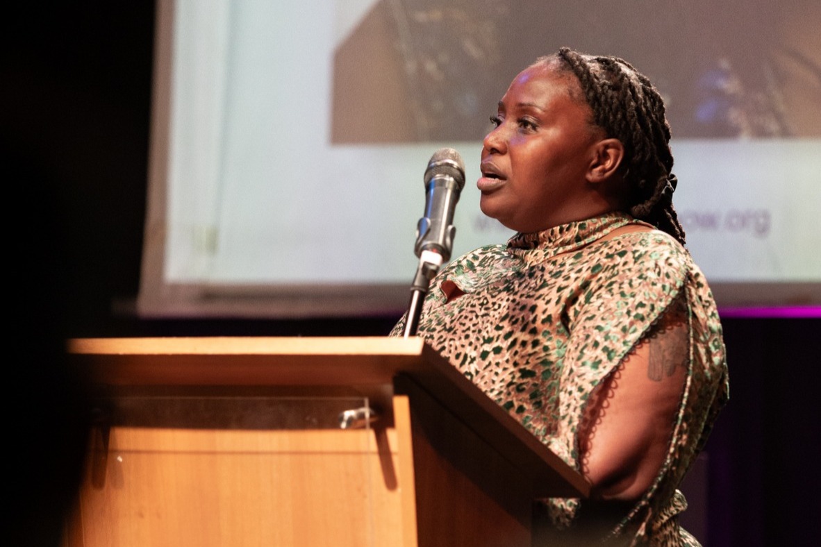 Moud Goba at a Micro Rainbow Event